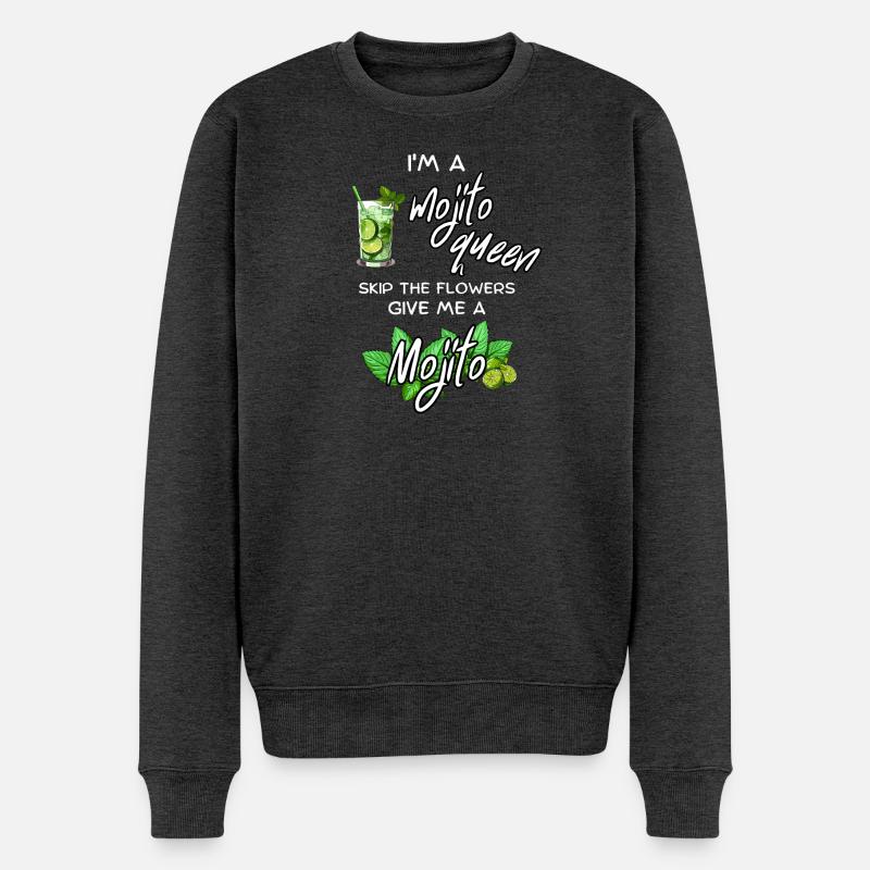 Reine Mojito - Pull Premium bio Homme - anthracite chiné