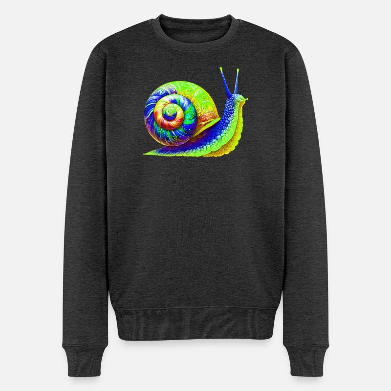 Escargot - Pull Premium bio Homme - anthracite chiné