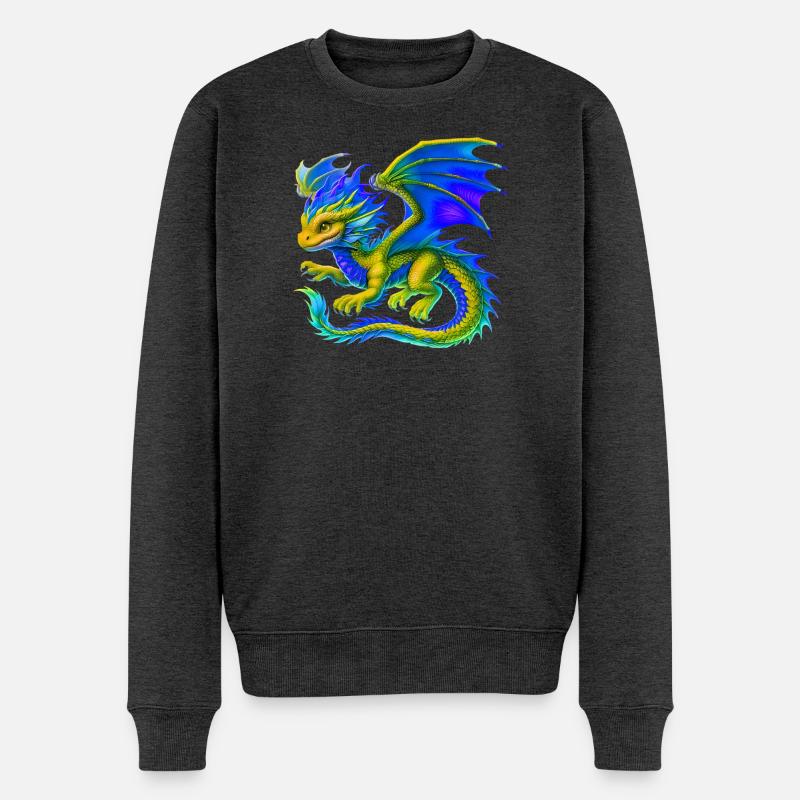 Dragon - Pull Premium bio Homme - anthracite chiné