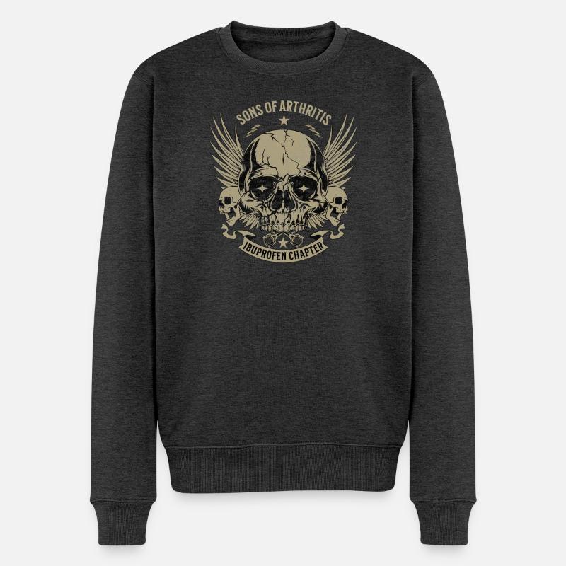 Sons of Arthritis Ibuprofen Chapter Biker - Männer Premium Bio Pullover - Anthrazit meliert