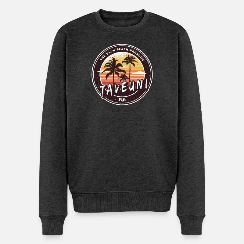 Taveuni – Fiji's Tropenparadies - Männer Premium Bio Pullover - Anthrazit meliert
