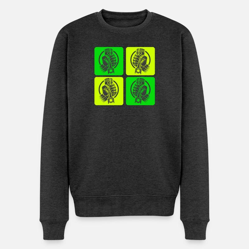 Schrauber Power Style - Männer Premium Bio Pullover - Anthrazit meliert