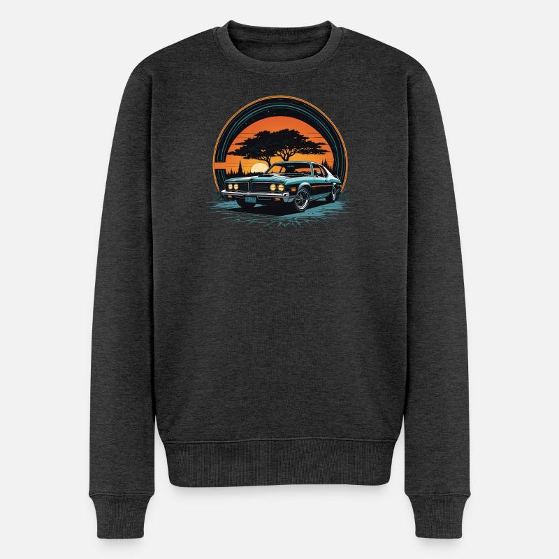 car_01 - Männer Premium Bio Pullover - Anthrazit meliert