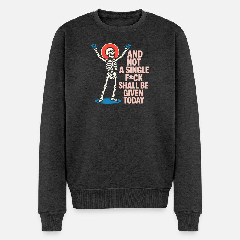 Lebendiges Skelett Celebration Design - Männer Premium Bio Pullover - Anthrazit meliert