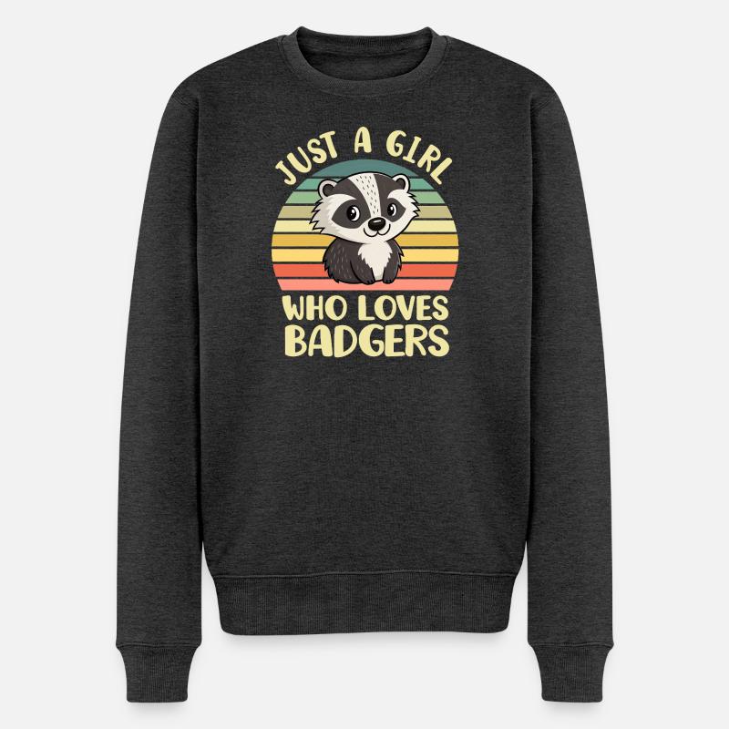 Dachs - Männer Premium Bio Pullover - Anthrazit meliert