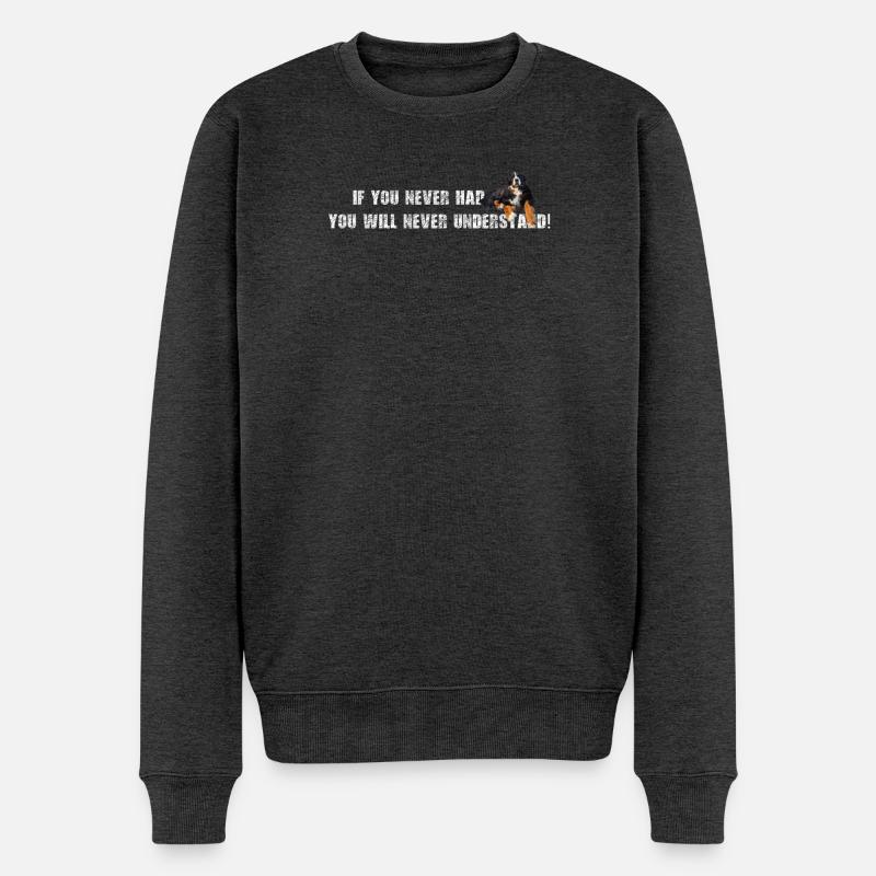 Berner Sennenhund - Männer Premium Bio Pullover - Anthrazit meliert
