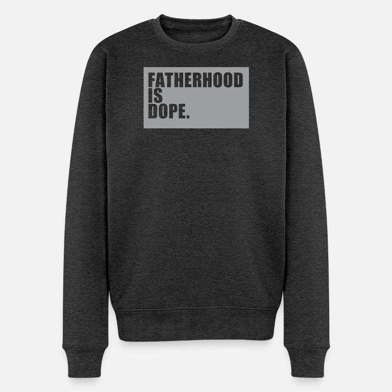 Fatherhood - Männer Premium Bio Pullover - Anthrazit meliert