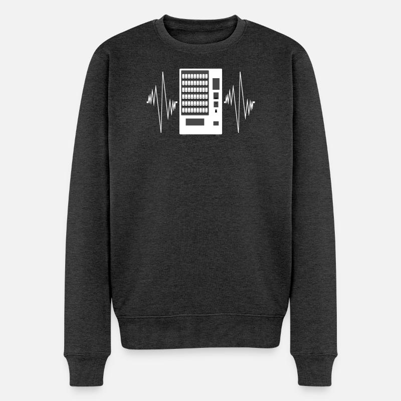 Snack Vending Machine Touchscreen Pulse - Men's Premium Organic Jumper - heather anthracite