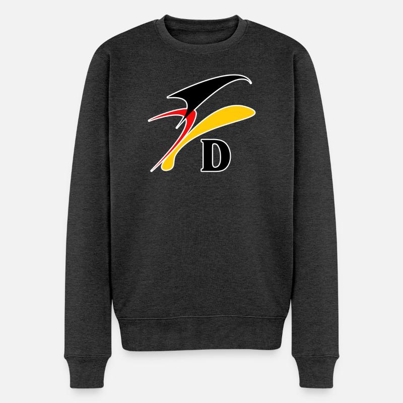 DL9 - Männer Premium Bio Pullover - Anthrazit meliert
