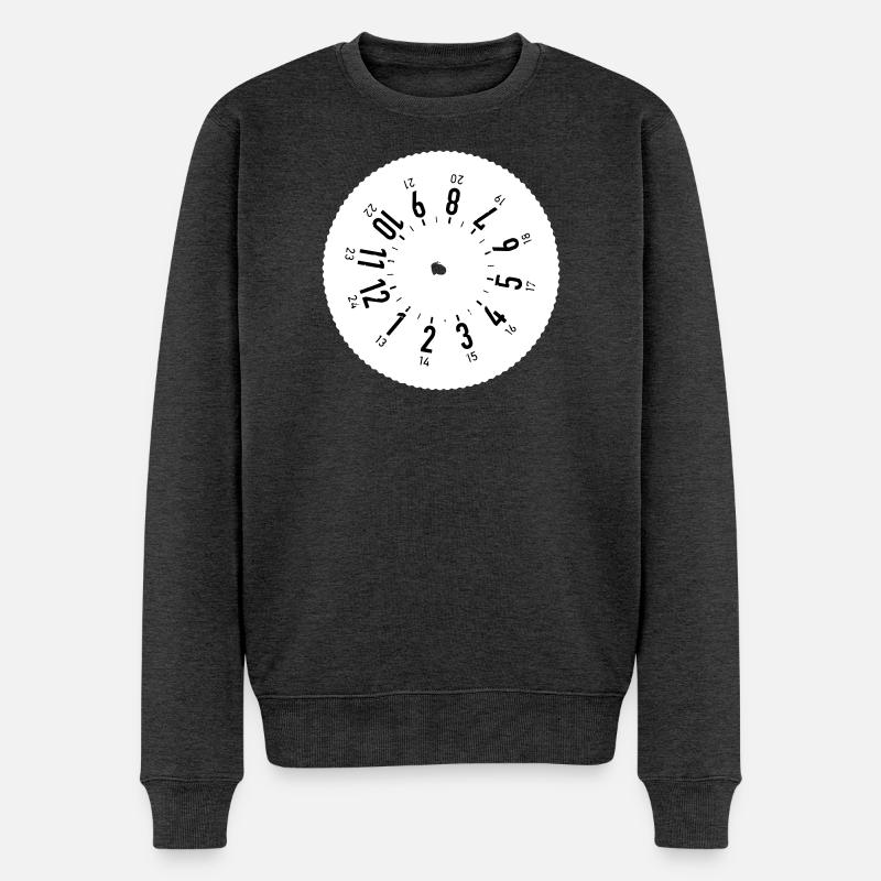 Tachygraphe 24h/24 et 7j/7 - Pull Premium bio Homme - anthracite chiné