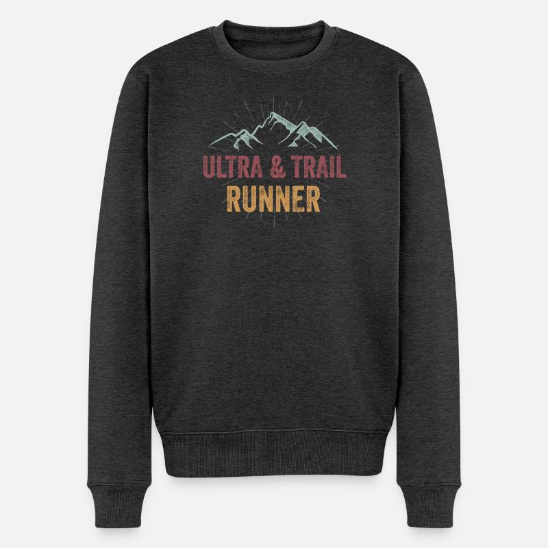 Ultra & Trail Runner - Pull Premium bio Homme - anthracite chiné