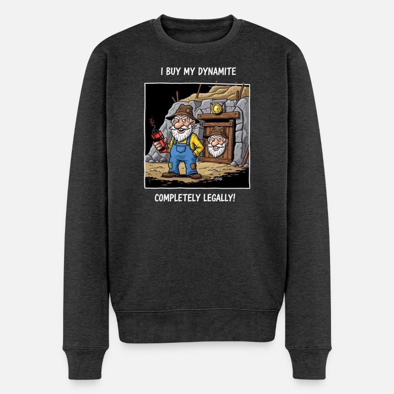 Dynamite Miner ! - Pull Premium bio Homme - anthracite chiné