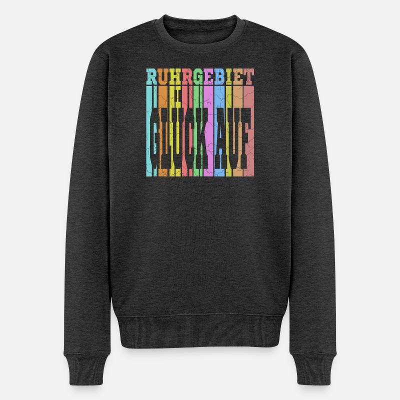 zeche ruhrgebiet - Männer Premium Bio Pullover - Anthrazit meliert