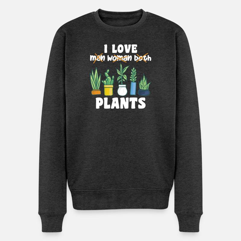 Aroace Pflanze funny Pflanzen in Aroace Flag - Männer Premium Bio Pullover - Anthrazit meliert