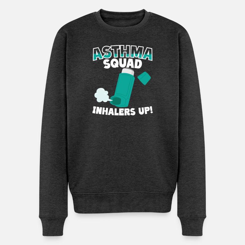 Asthma Squad Inhalers Up Asthmatiker - Männer Premium Bio Pullover - Anthrazit meliert