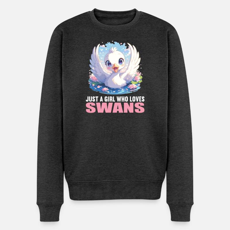 Cygnes Cygne - Pull Premium bio Homme - anthracite chiné