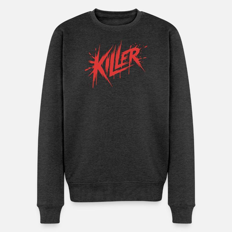 Killer - Killer Blood Design - Männer Premium Bio Pullover - Anthrazit meliert