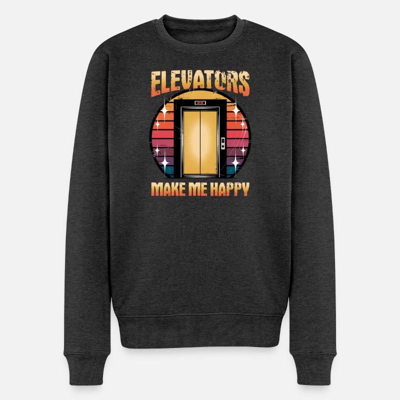 Elevator toddler & kids - Männer Premium Bio Pullover - Anthrazit meliert
