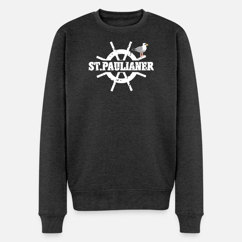 St. Paulianer - Männer Premium Bio Pullover - Anthrazit meliert