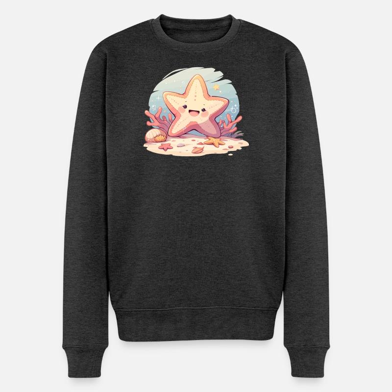Étoile de mer Étoile de mer - Pull Premium bio Homme - anthracite chiné
