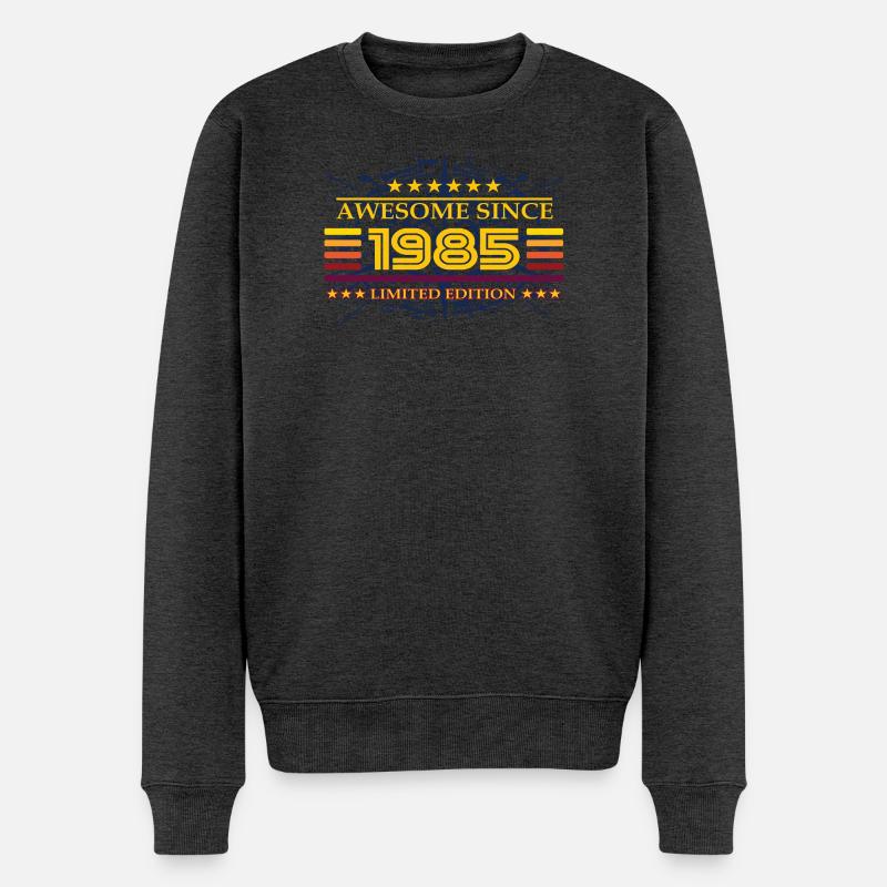Awesome since 1985 Limited Edition - Männer Premium Bio Pullover - Anthrazit meliert