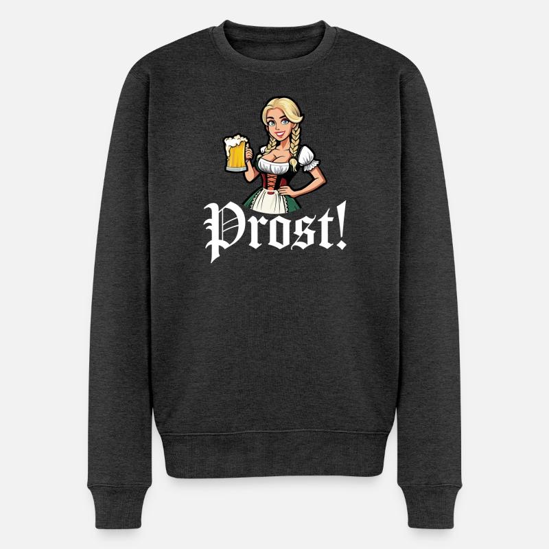 Prost - Männer Premium Bio Pullover - Anthrazit meliert