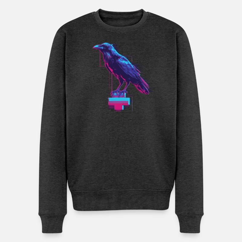Neon Rabe - Männer Premium Bio Pullover - Anthrazit meliert