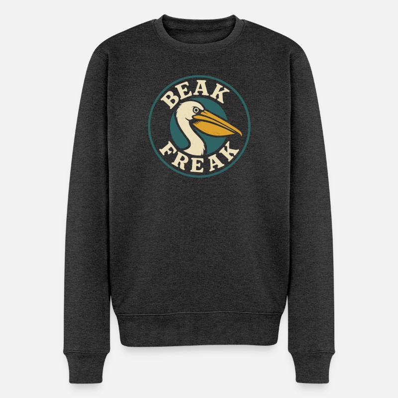 Lustiger Pelikanischer Meme Großer - Männer Premium Bio Pullover - Anthrazit meliert