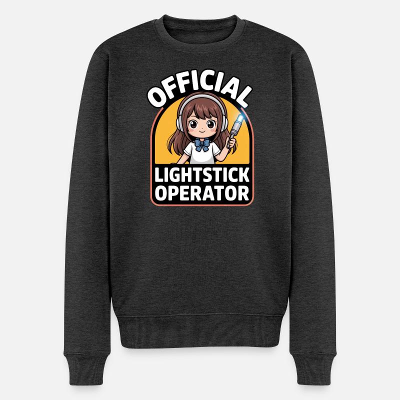 K-Pop Fan Lightstick Korea - Männer Premium Bio Pullover - Anthrazit meliert