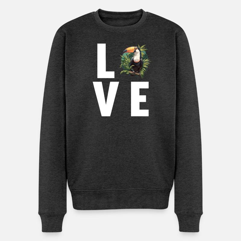 Tukane Tukan - Männer Premium Bio Pullover - Anthrazit meliert