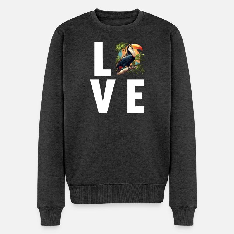 Tukane Tukan - Männer Premium Bio Pullover - Anthrazit meliert