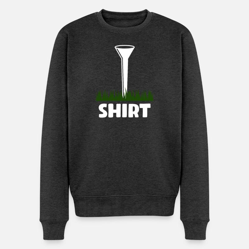 Golfer Golf Golfen - Männer Premium Bio Pullover - Anthrazit meliert