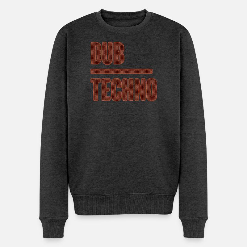Dub Techno Mesh Neon - Männer Premium Bio Pullover - Anthrazit meliert