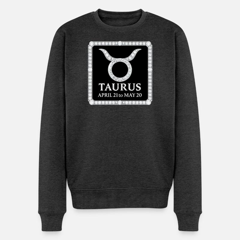 Signe du zodiaque Taureau - Pull Premium bio Homme - anthracite chiné