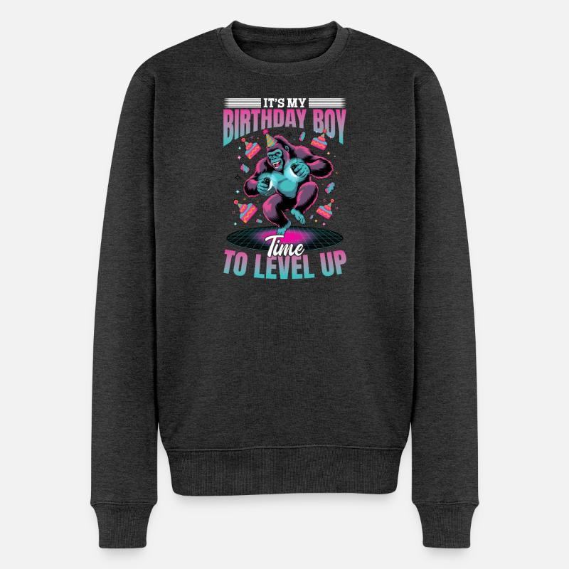 Birthday Gamer VR - Männer Premium Bio Pullover - Anthrazit meliert