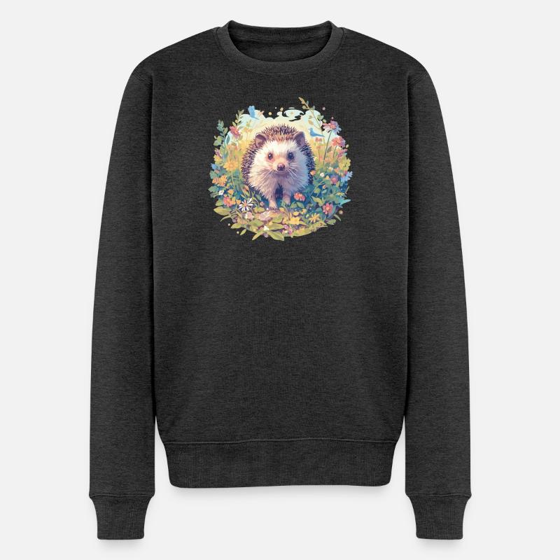 Igel - Männer Premium Bio Pullover - Anthrazit meliert