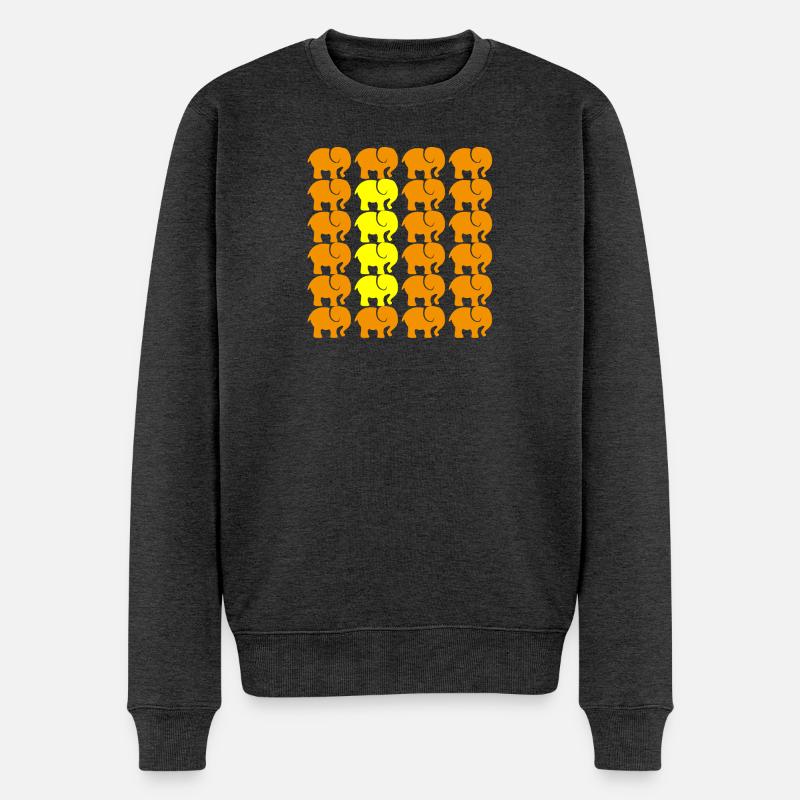 ELEFANT - Männer Premium Bio Pullover - Anthrazit meliert