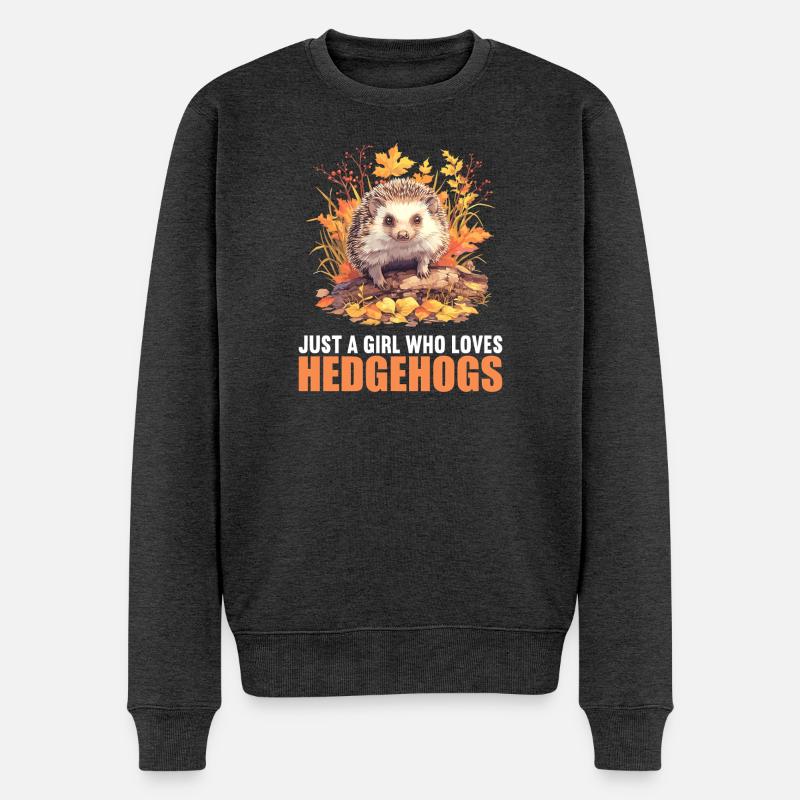 Igel - Männer Premium Bio Pullover - Anthrazit meliert