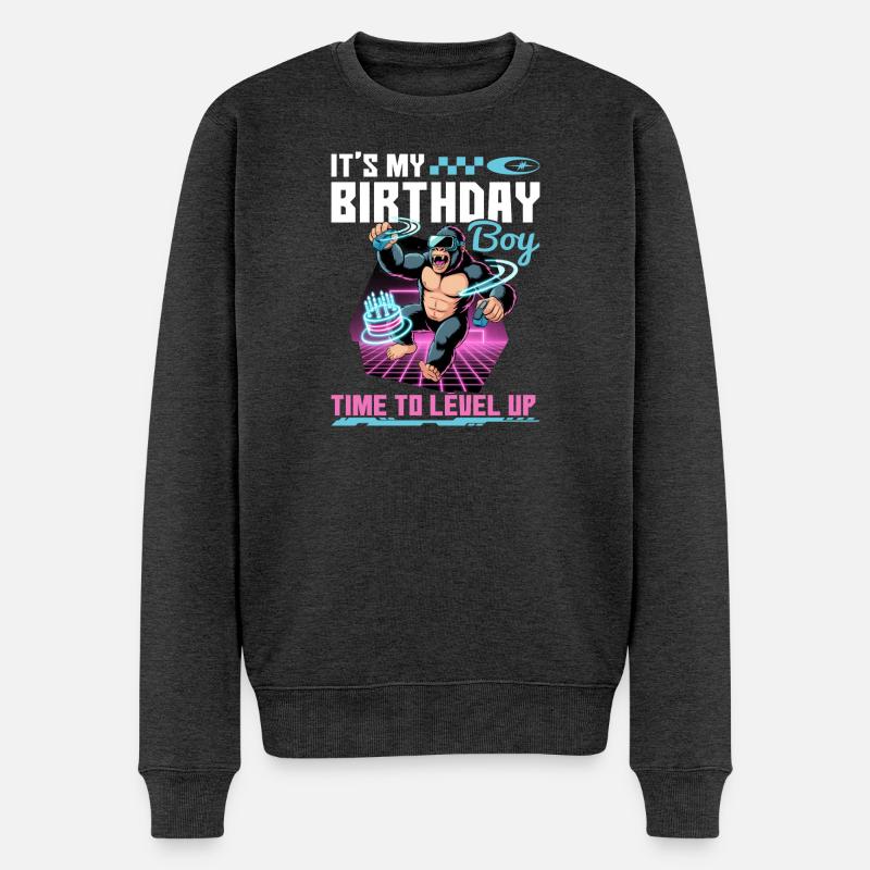 Anniversaire Gamer VR - Pull Premium bio Homme - anthracite chiné