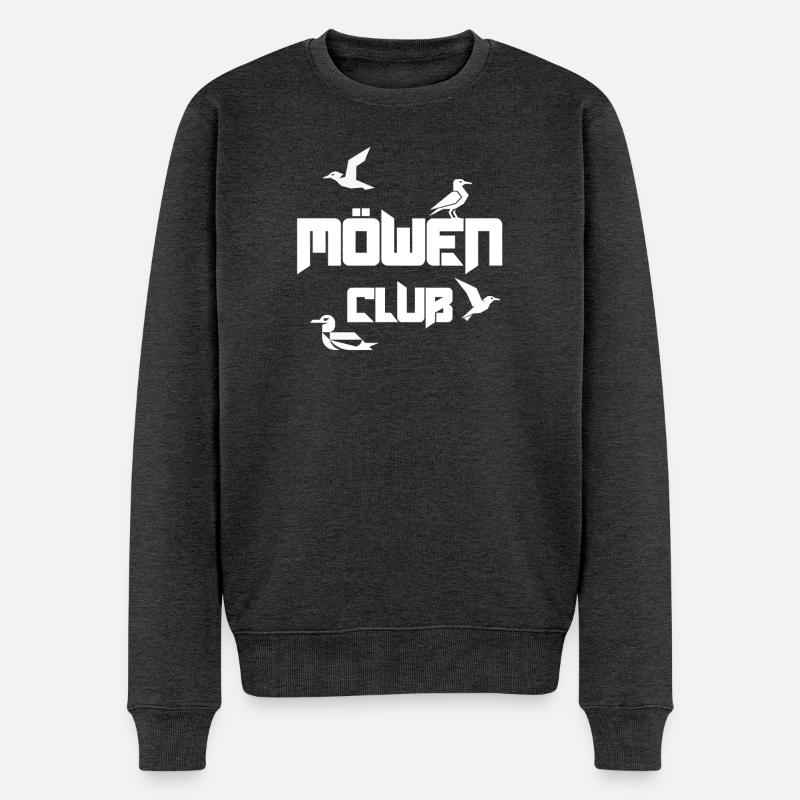 Möwen Club - Männer Premium Bio Pullover - Anthrazit meliert