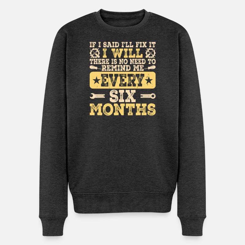 Mechaniker Mechatroniker Handwerker Geschenk - Männer Premium Bio Pullover - Anthrazit meliert