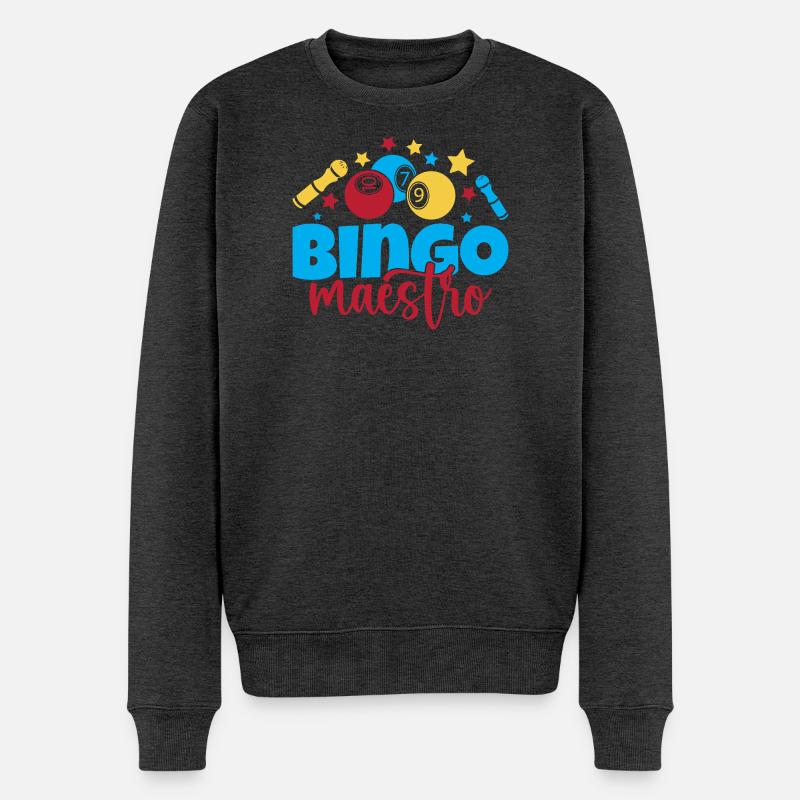 Jeu de bingo Maestro Bingo - Pull Premium bio Homme - anthracite chiné