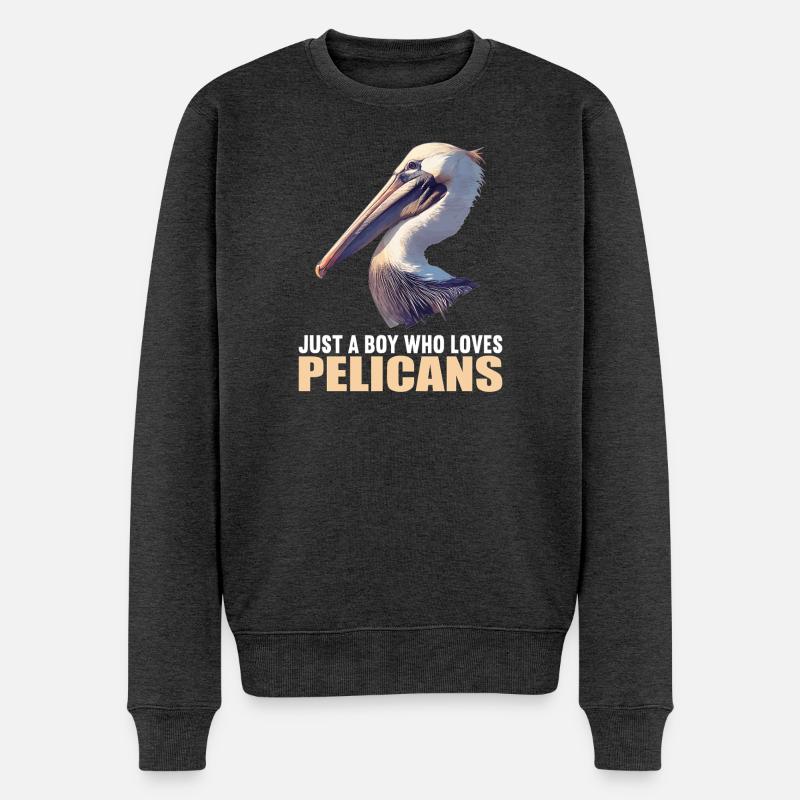 Pelikane Pelikan - Männer Premium Bio Pullover - Anthrazit meliert