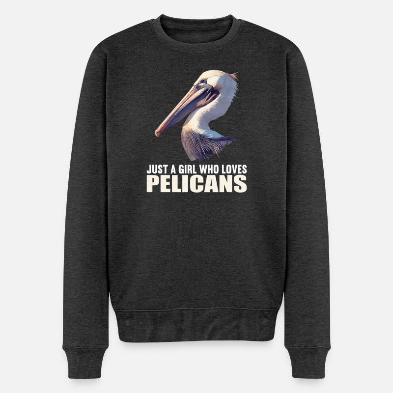 Pelikane Pelikan - Männer Premium Bio Pullover - Anthrazit meliert