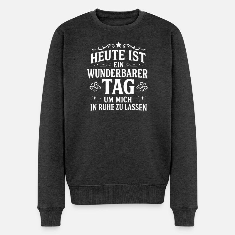 In der Ruhe liegt die Kraft - Männer Premium Bio Pullover - Anthrazit meliert