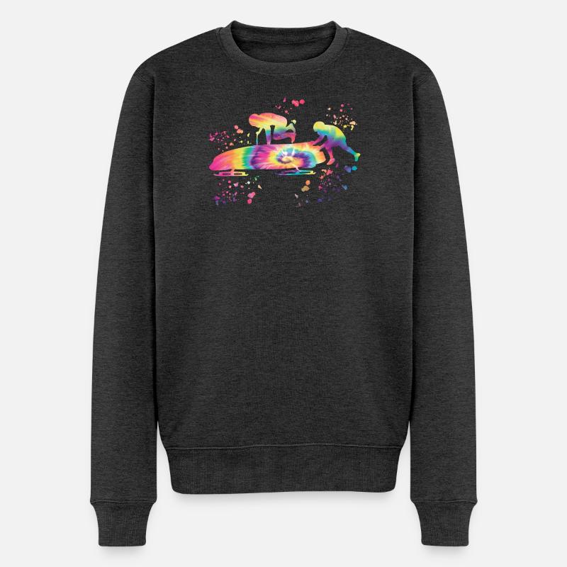 Bob Team Anschieber Bob - Männer Premium Bio Pullover - Anthrazit meliert