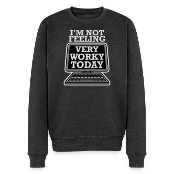 Je ne me sens pas très worky aujourd’hui Faul Arbeit humour - Pull Premium bio Homme - anthracite chiné - Devant - Thijin (182cm)
