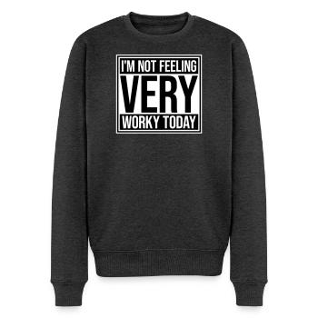 Je ne me sens pas très worky aujourd’hui Faul Arbeit humour - Pull Premium bio Homme - anthracite chiné - Devant - Thijin (182cm)