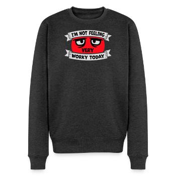 Je ne me sens pas très worky aujourd’hui Faul Arbeit humour - Pull Premium bio Homme - anthracite chiné - Devant - Thijin (182cm)