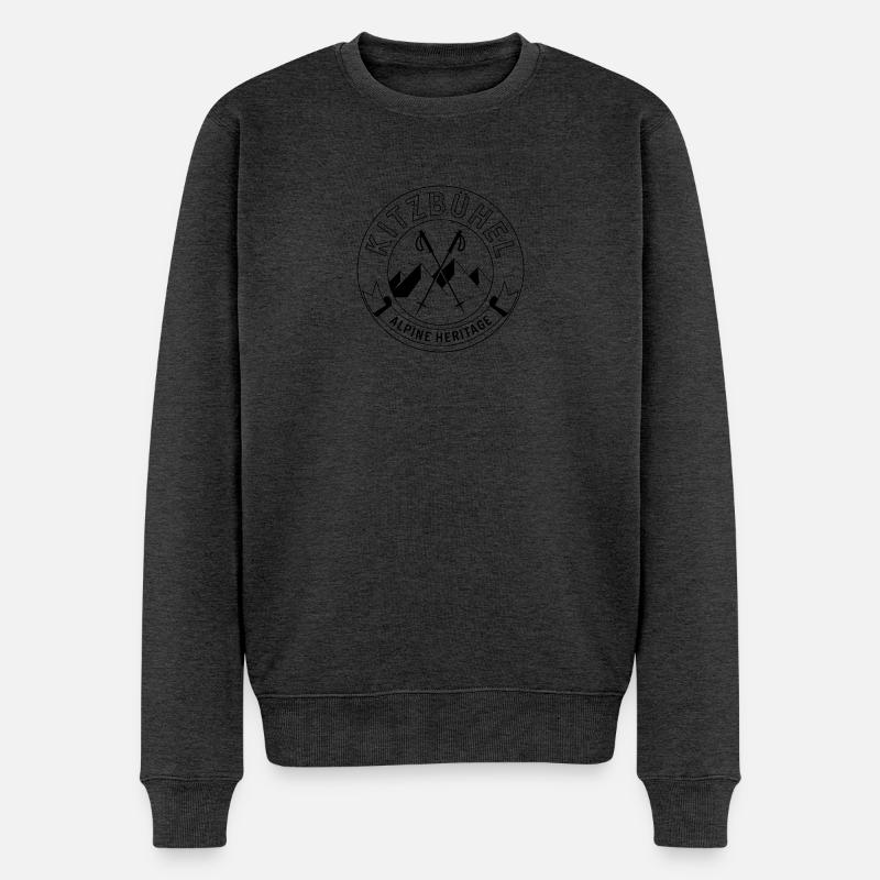 Kitzbühel - Souvenir Design - Männer Premium Bio Pullover - Anthrazit meliert